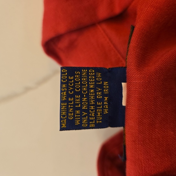 100% Linen Sleeveless Button Down Maxi Shirt Dress Pink Womens Size 8P - Picture 9 of 9